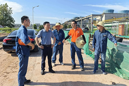 瀘天化股份公司總經(jīng)理傅利才到10萬噸/年綠色精細化學品項目建設現(xiàn)場調(diào)研